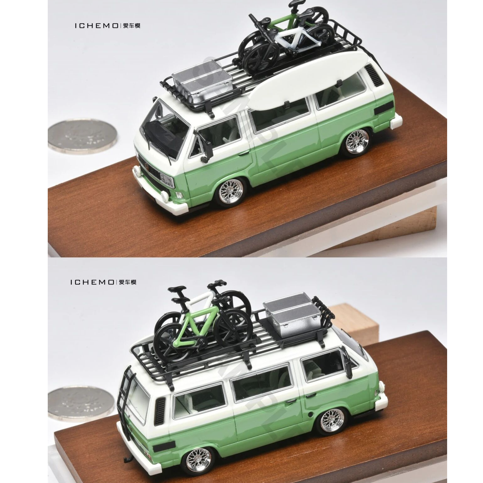 【杭州展会限定】Mortal 1:64 T3 低趴版牛油果绿/白双拼色汽车模型