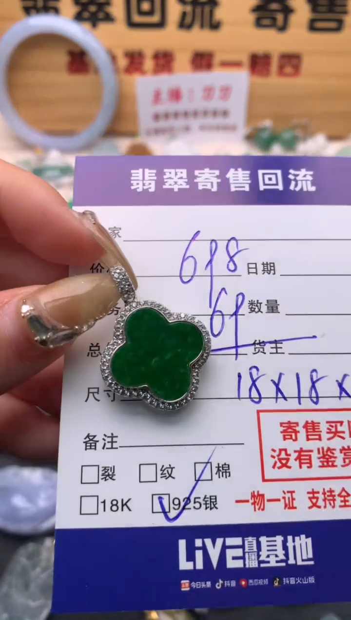 【闪购商品】翡翠颈饰银S925镶嵌21012252