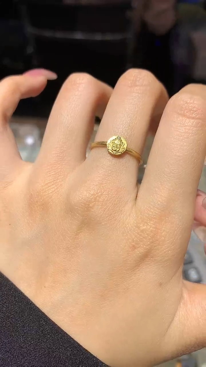 【闪购商品】定制足金戒指/指环黄财财戒指