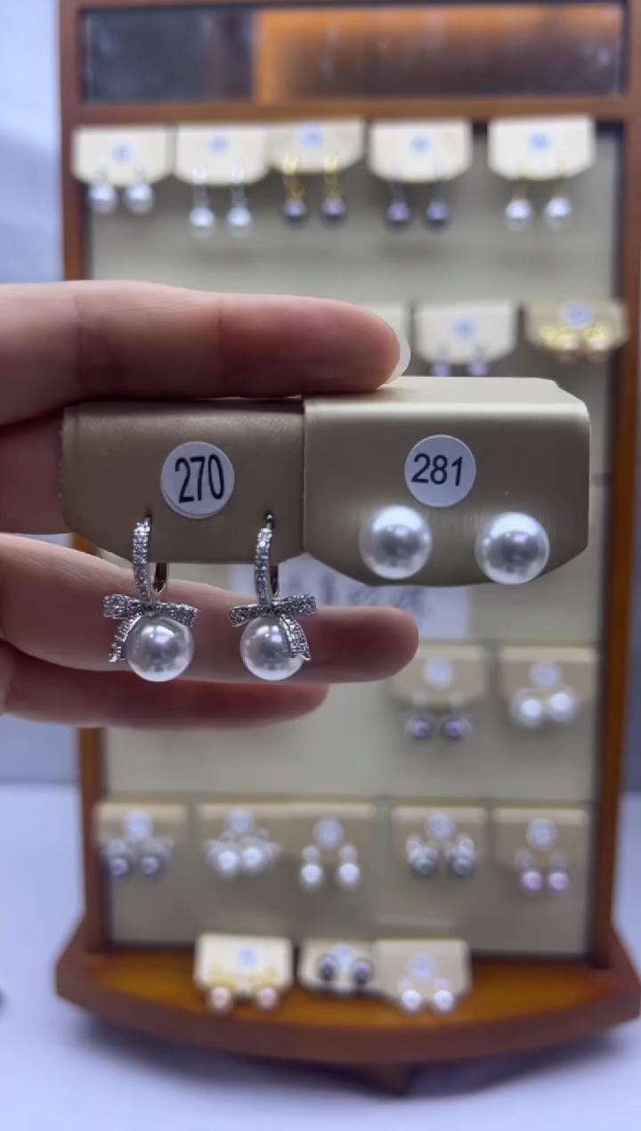 未镶嵌耳饰淡水珍珠270+281