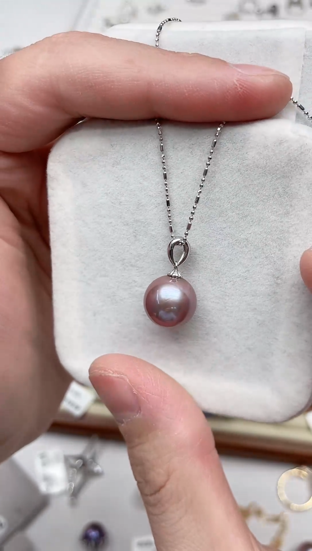 【闪购商品】海螺珠项链银S925镶嵌吊坠