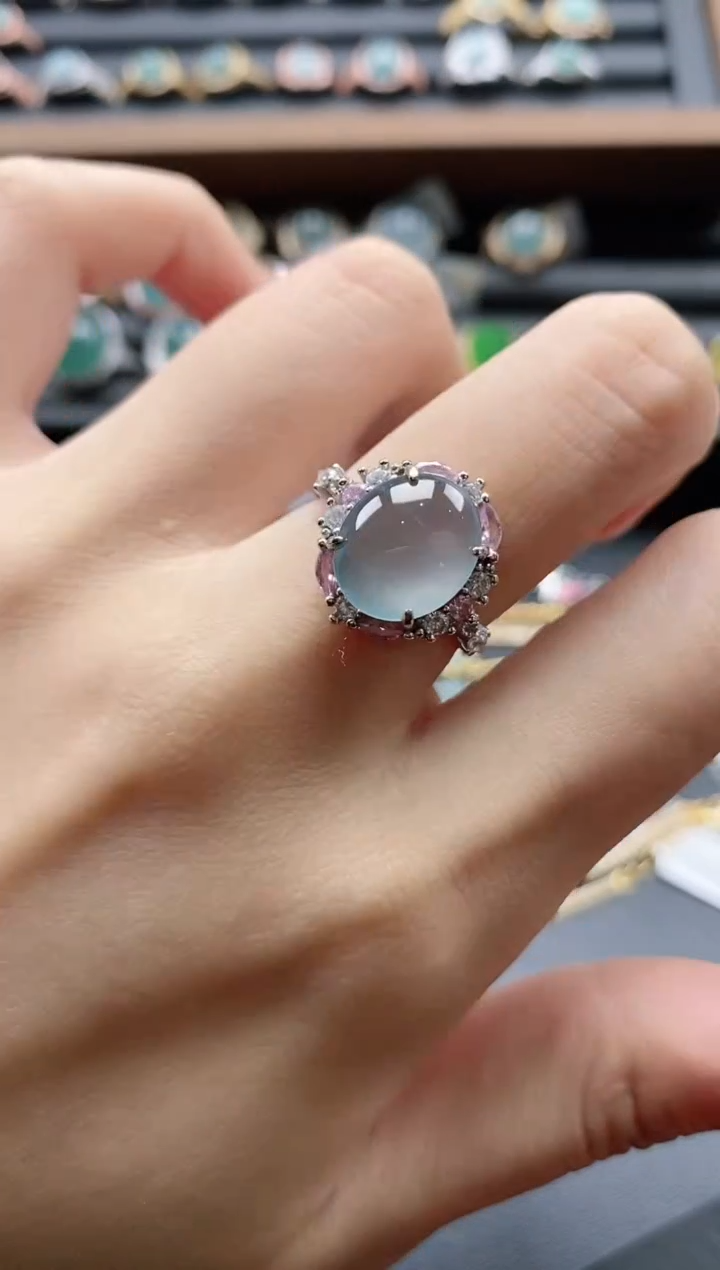 【闪购商品】翡翠戒指银S925镶嵌51151