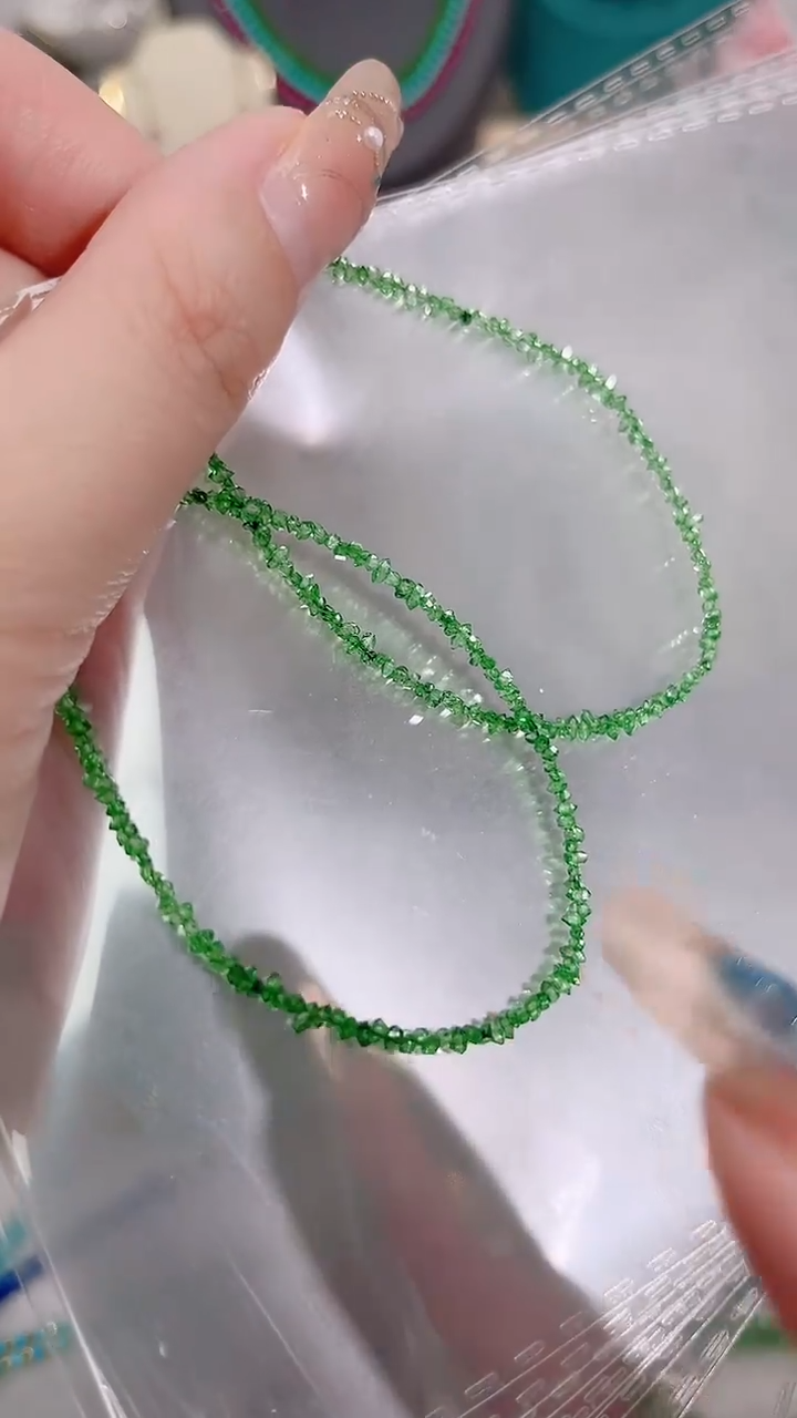 手链银S925镶嵌钻石绿99