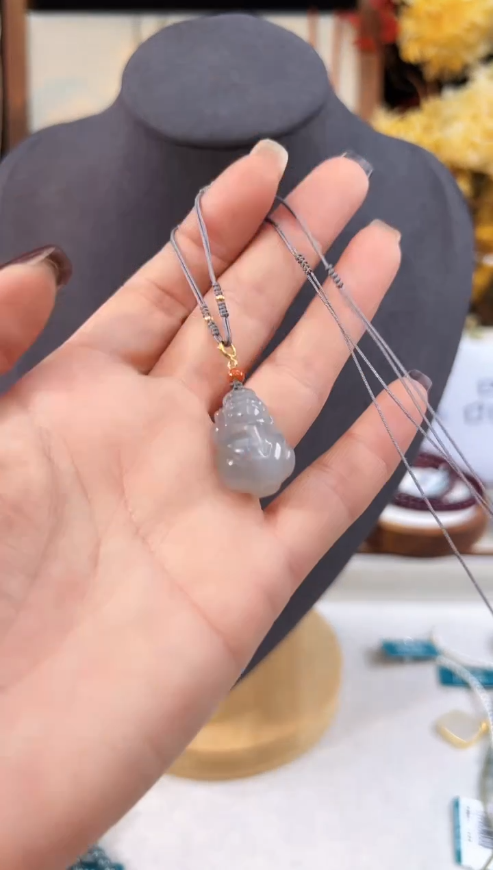 【闪购商品】和田玉颈饰18K金镶嵌@@C921D014393