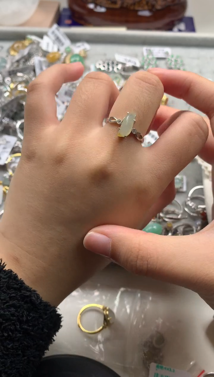 银S925镶嵌戒指翡翠16