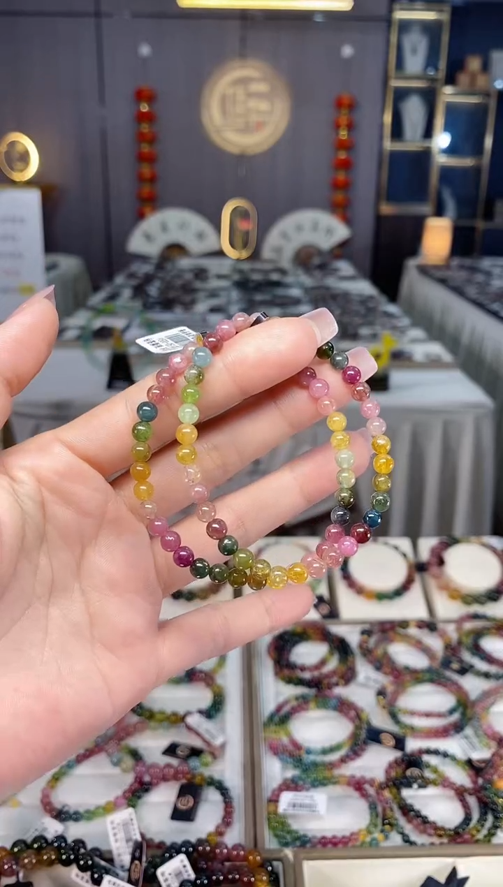 未镶嵌老矿碧玺单圈手串5mm+碧玺多样性发货一条hon