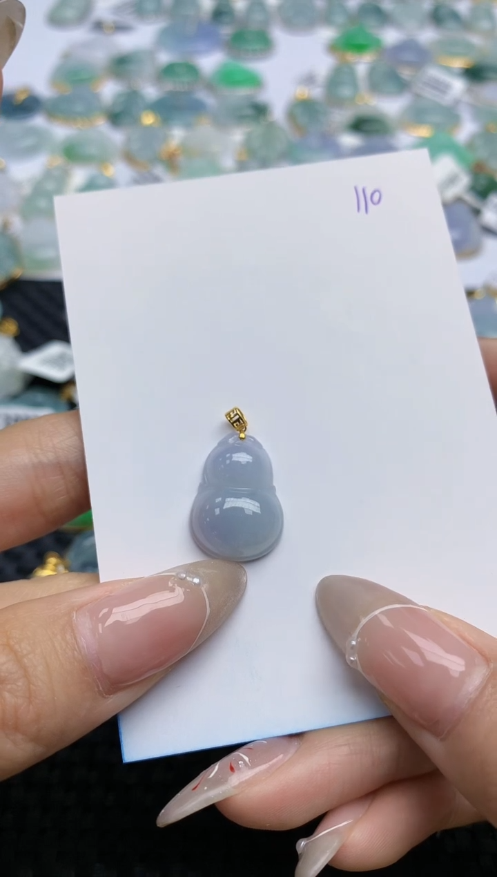 【闪购商品】翡翠颈饰18K金镶嵌天然翡翠A货