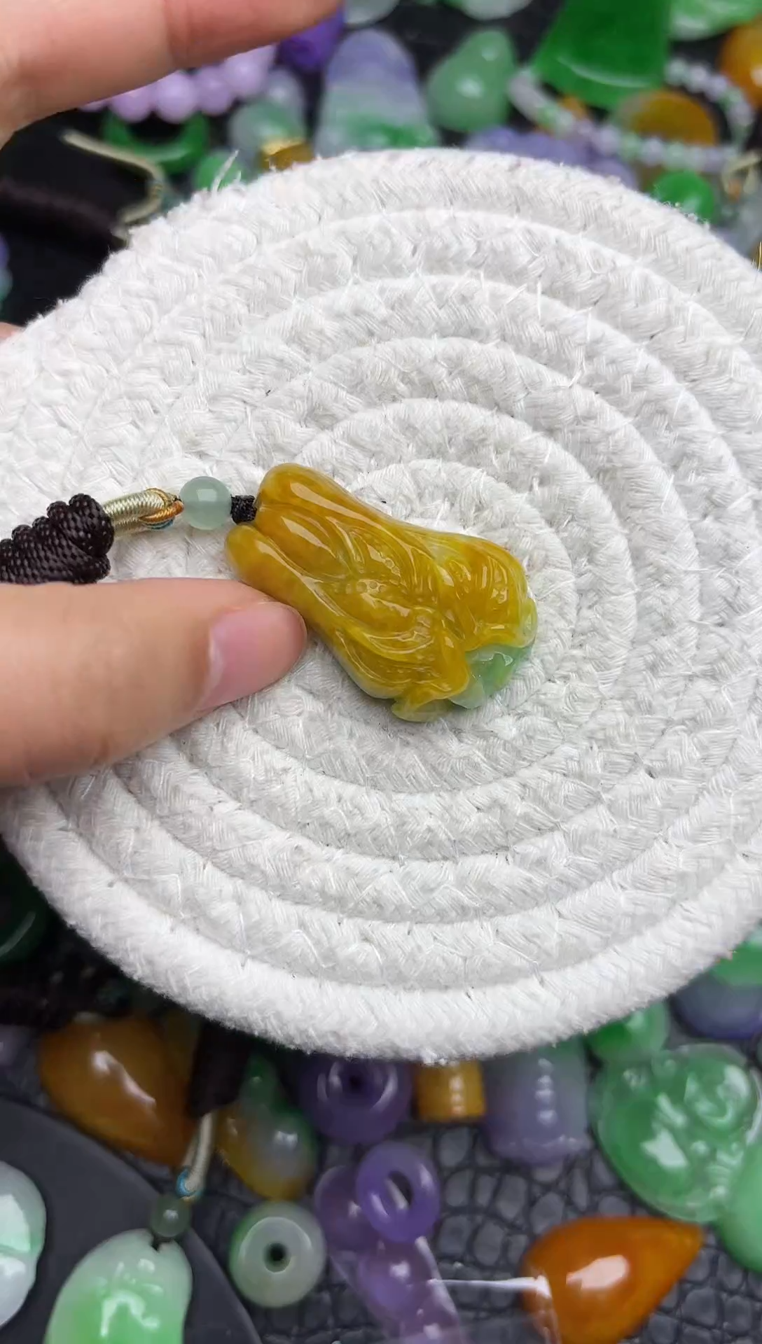 颈饰未镶嵌翡翠缅甸翡翠吊坠