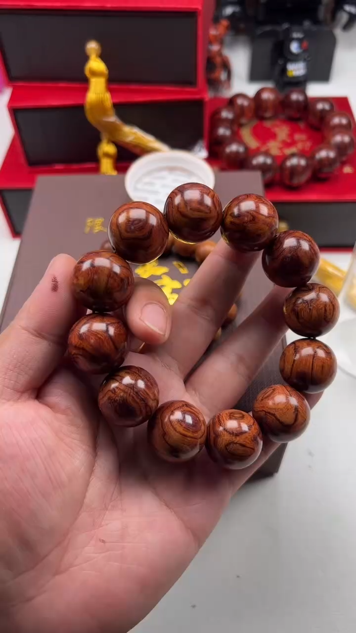 【闪购商品】黄花梨/降香黄檀手串/手链海黄大圆珠手串