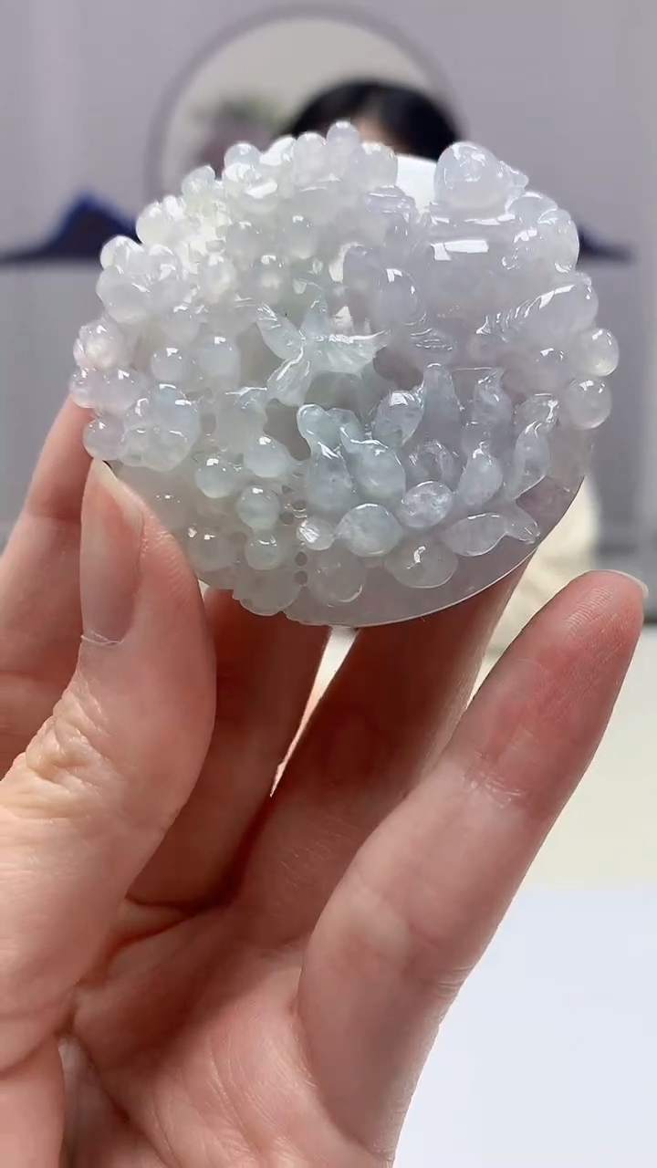 【闪购商品】定制翡翠未镶嵌4852zm-毛货挂件佛108