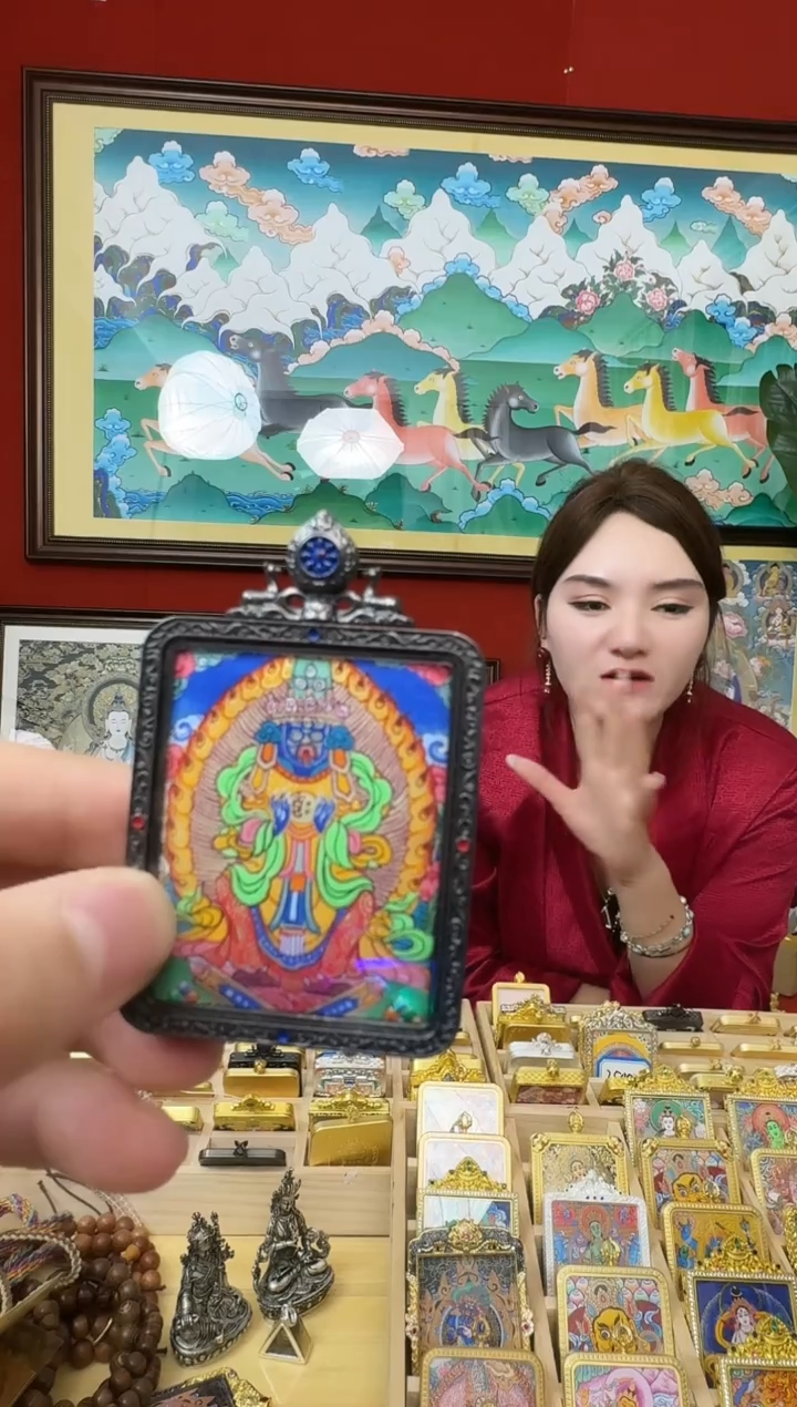 吊坠扎老师-热贡纯手绘