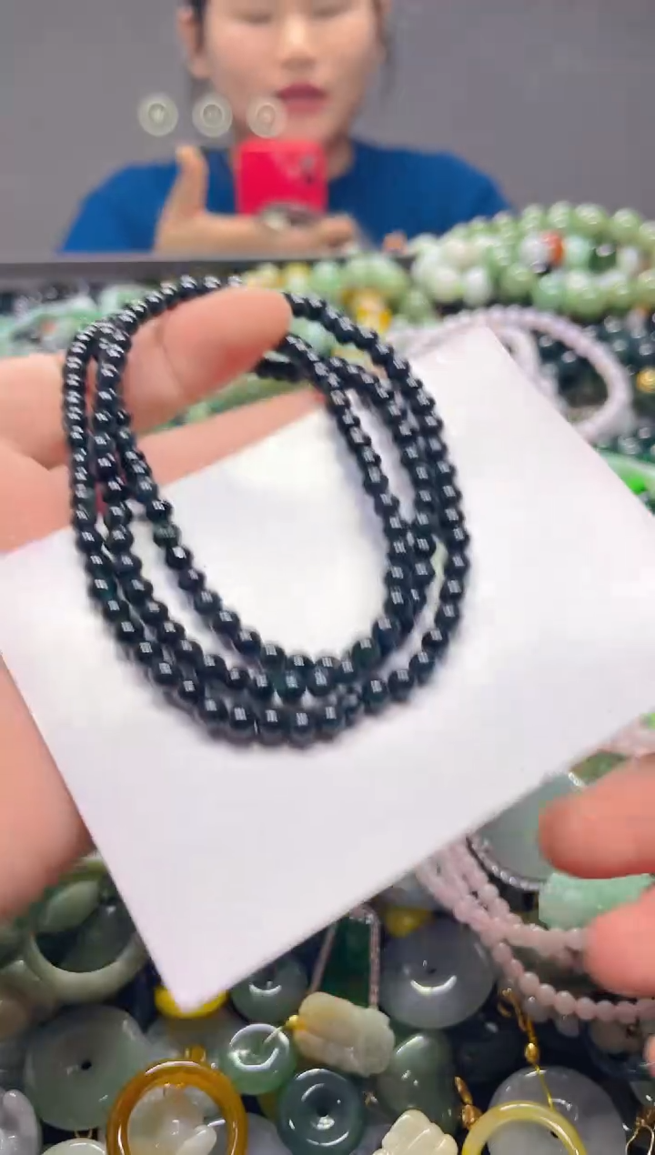 颈饰未镶嵌翡翠4mm/Y/翡翠A货，一件也是批发价