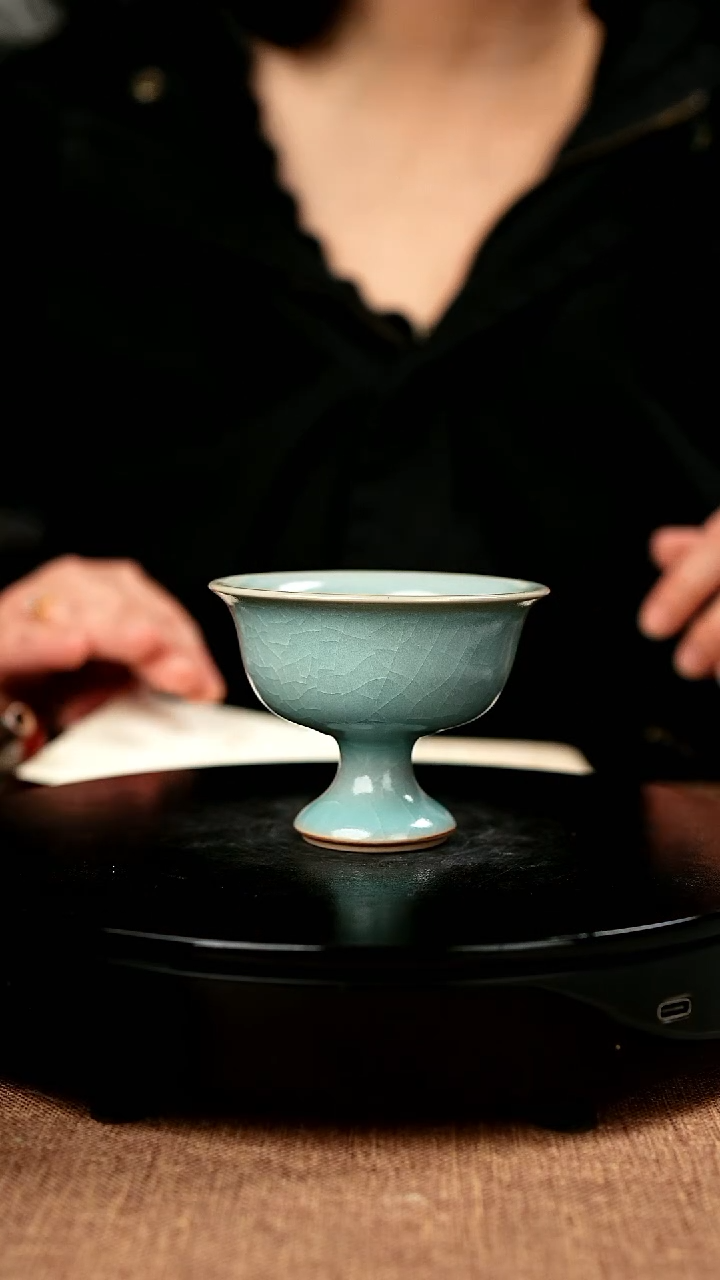 【闪购商品】307#赵欢手签款手工仿古邀月杯