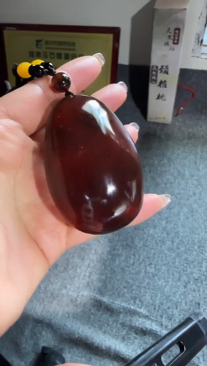 琥珀吊坠(赠链)未镶嵌#62缅甸琥珀吊坠