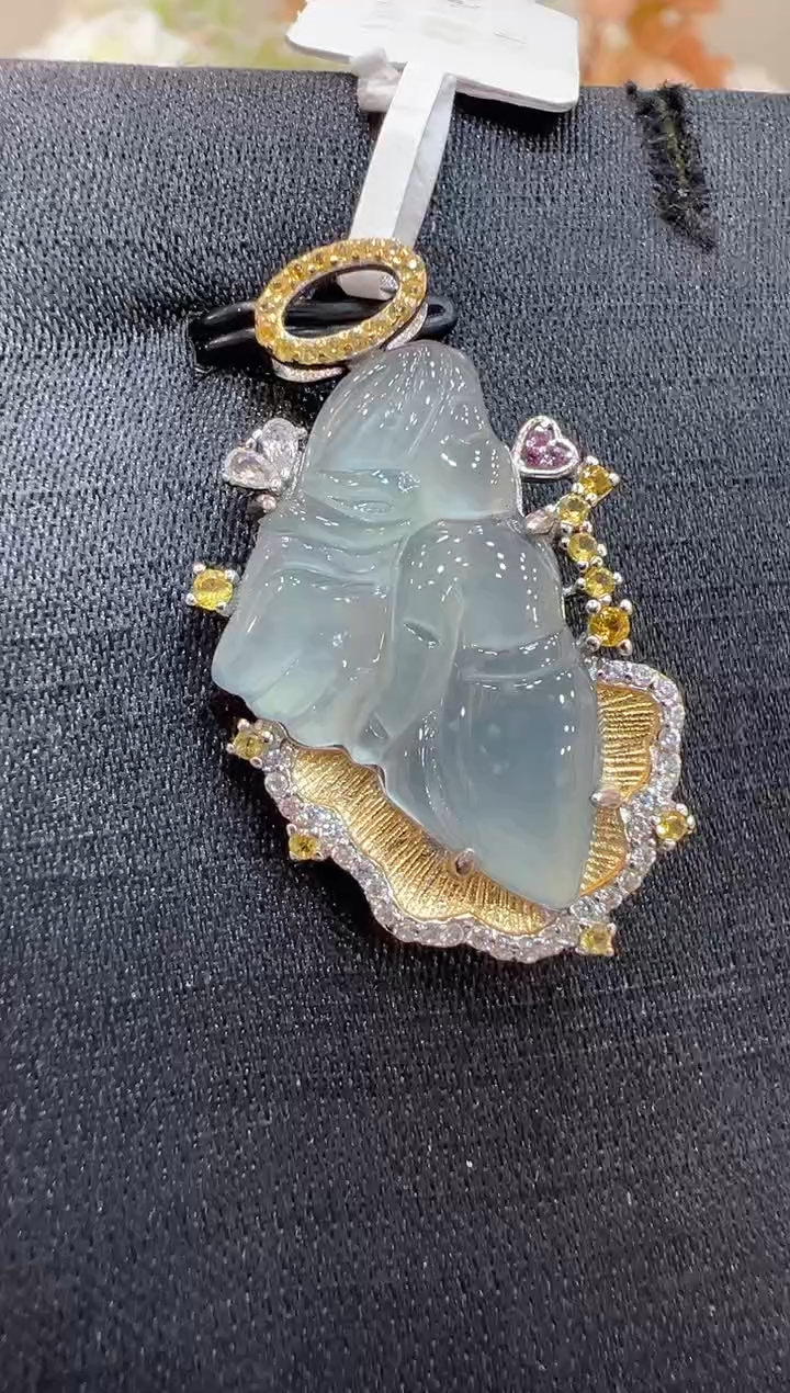 翡翠银S925镶嵌吊坠(不含链)多样性团购发一件