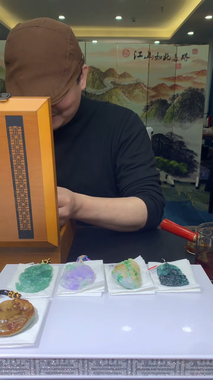 【闪购商品】定制翡翠未镶嵌1062xlj-毛货挂件3