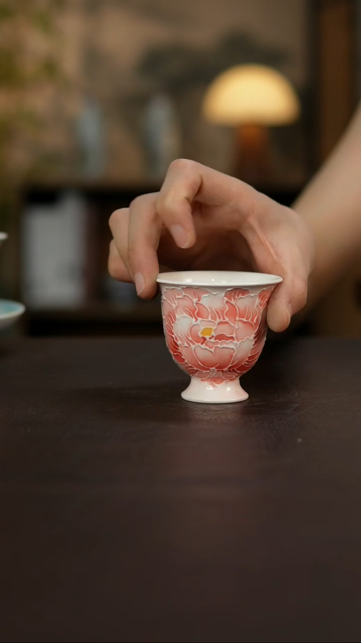 杯景德镇陶瓷杯碗柴烧多人