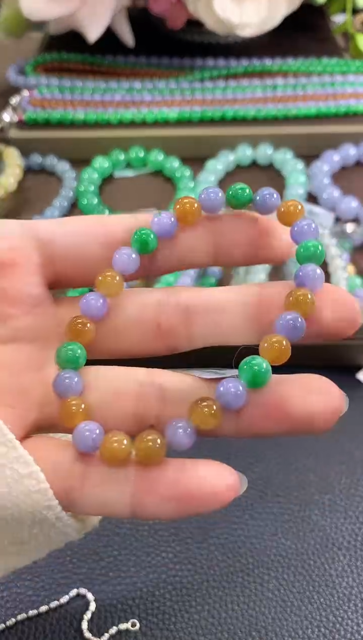 未镶嵌手串翡翠d138  