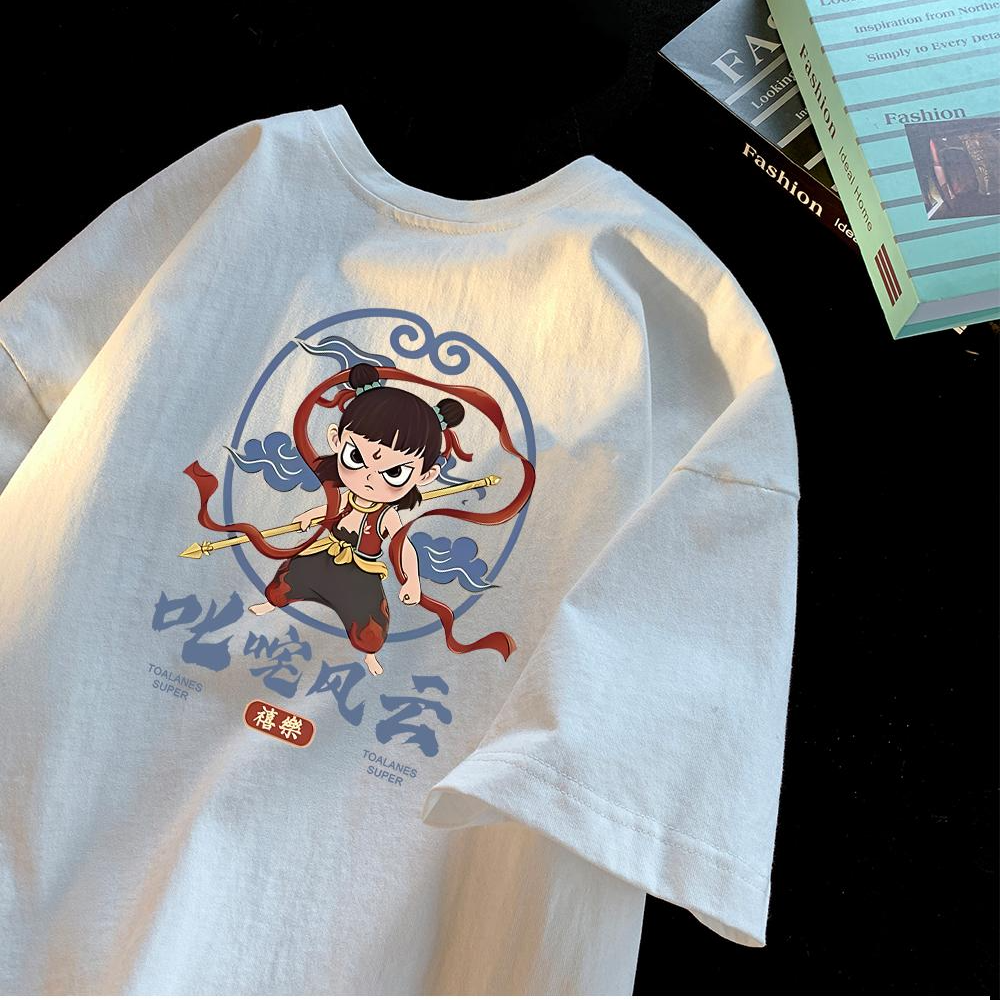 叱咤风云2025夏季男女童100纯棉卡通印花百搭流行儿童学生短袖T恤