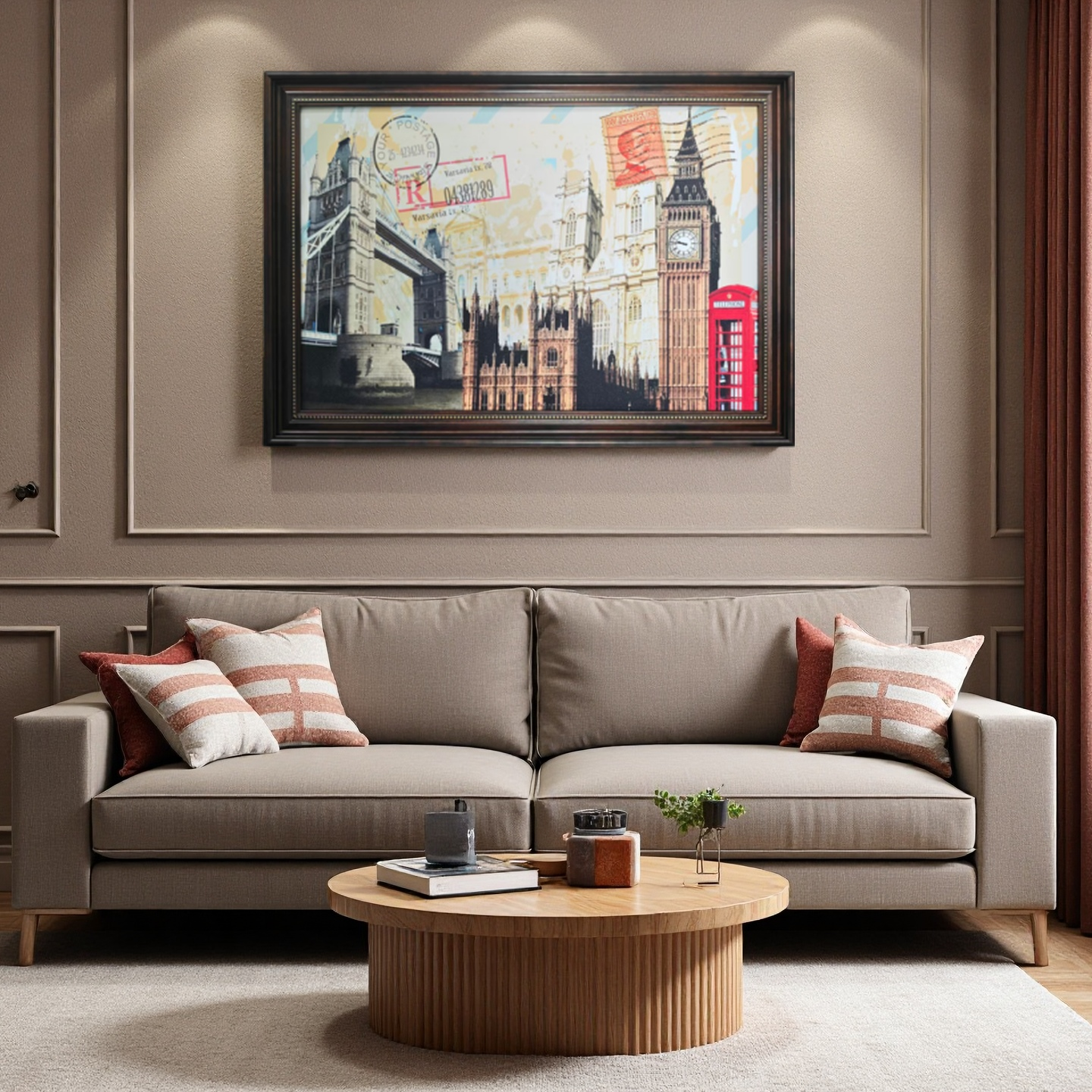 欧美建筑风格的客厅沙发餐厅卧室装饰画