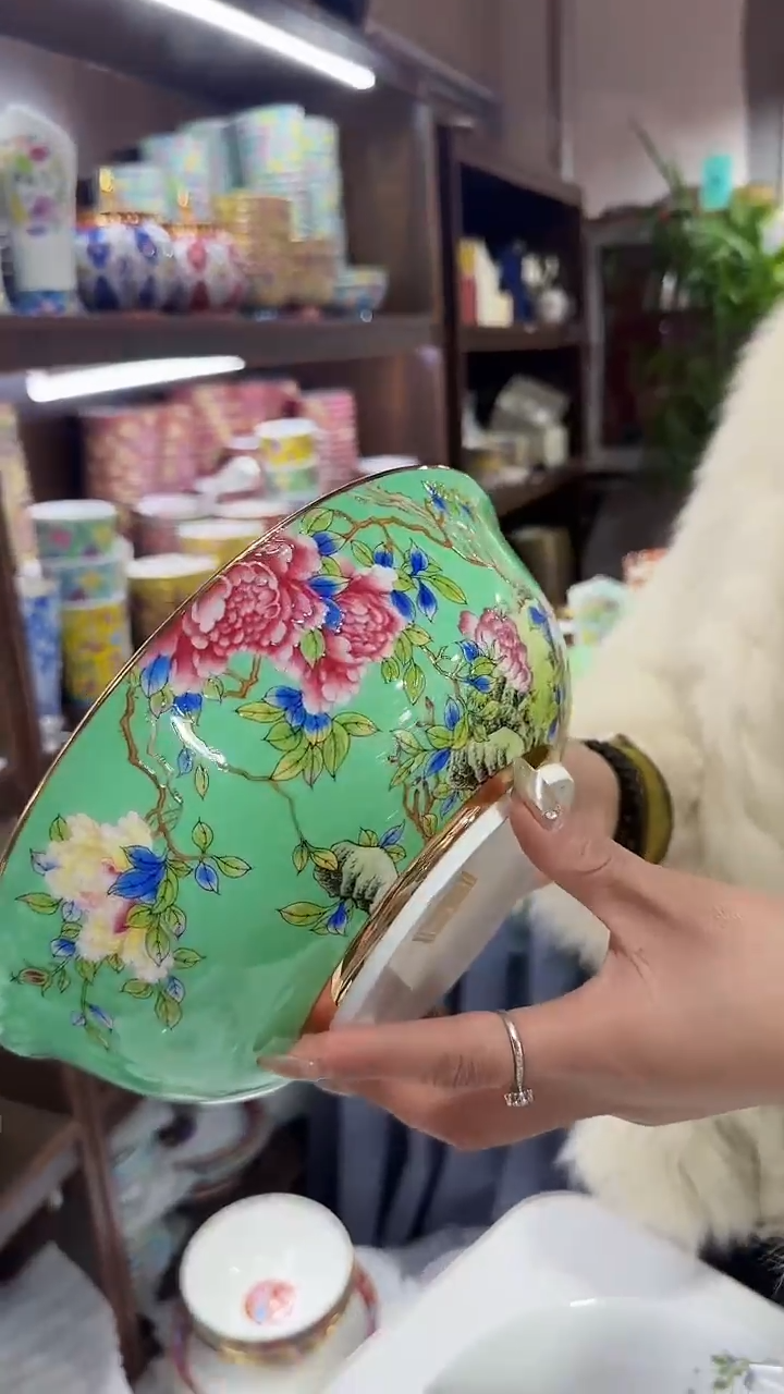 【闪购商品】瓷片9英寸大汤碗景德镇万花1个