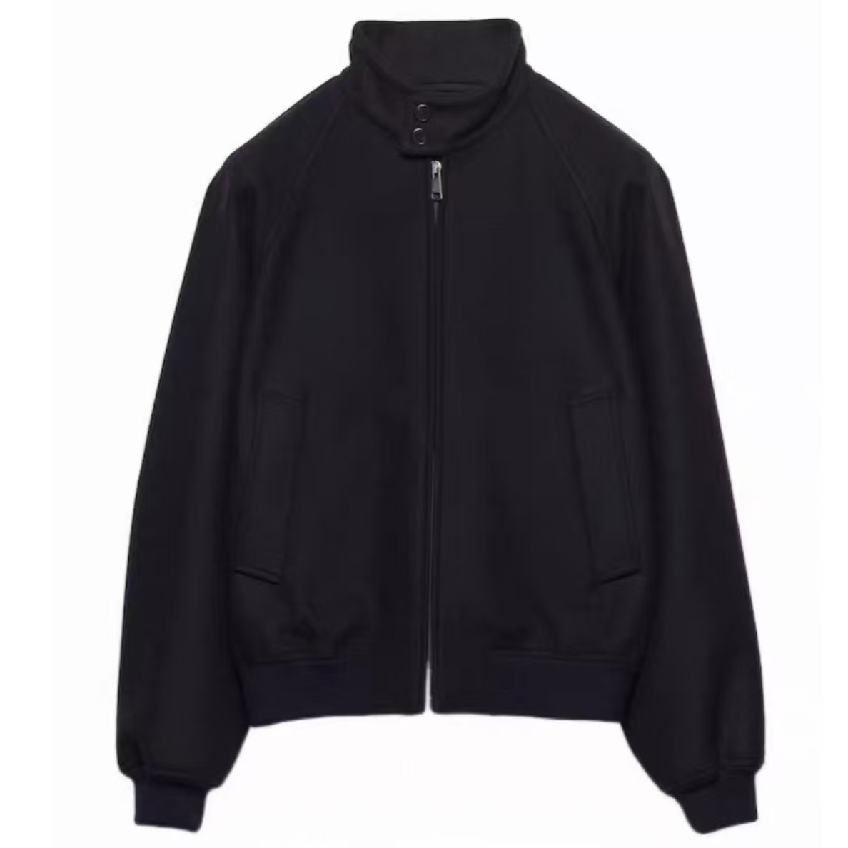 未使用 Prada/普拉达 Prada 25FW黑色长袖拉链外套50