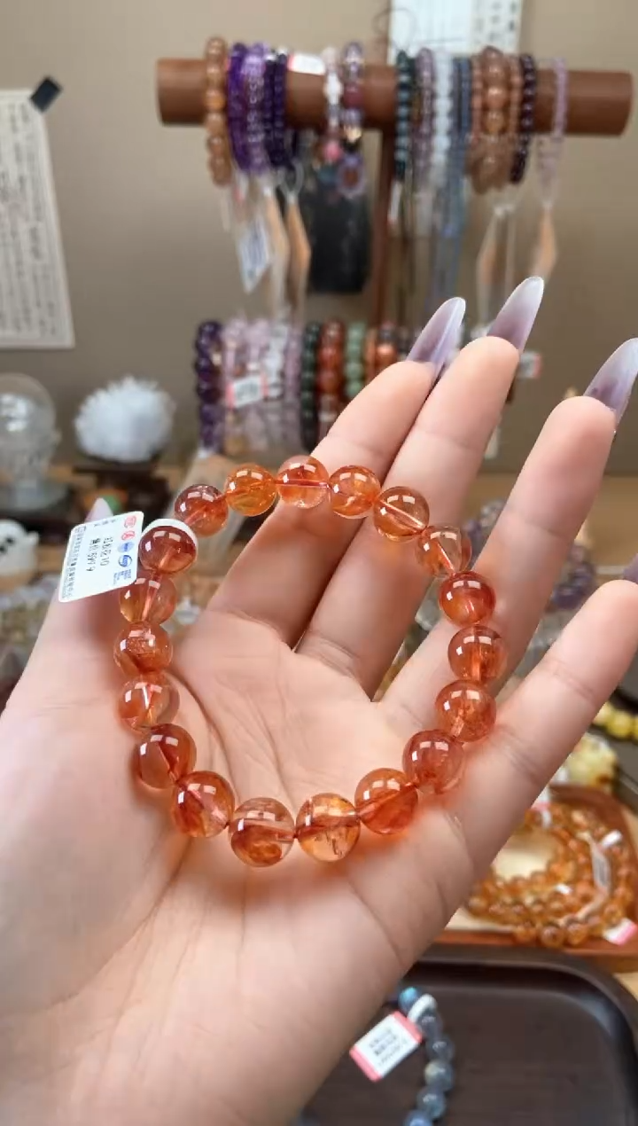 【闪购商品】水晶手串未镶嵌红胶花10m+