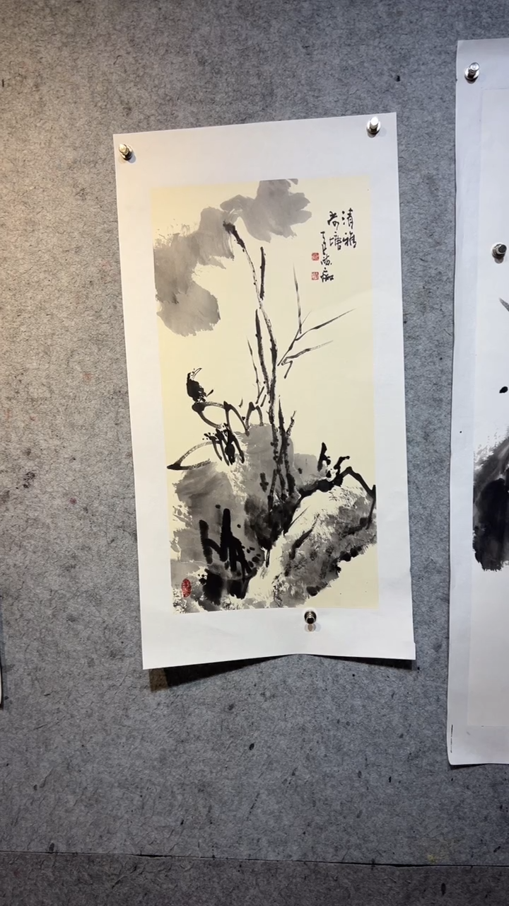 国画澹*张自学水墨国画1