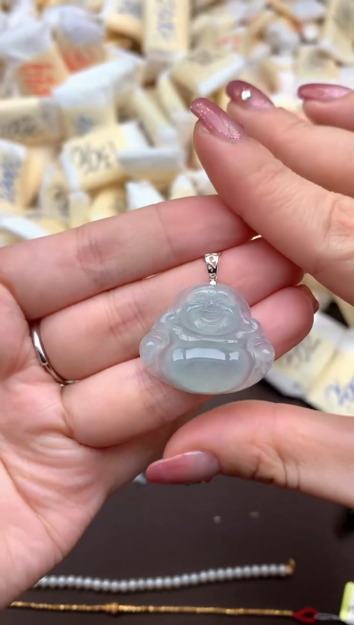 【闪购商品】翡翠挂件18K金镶嵌一