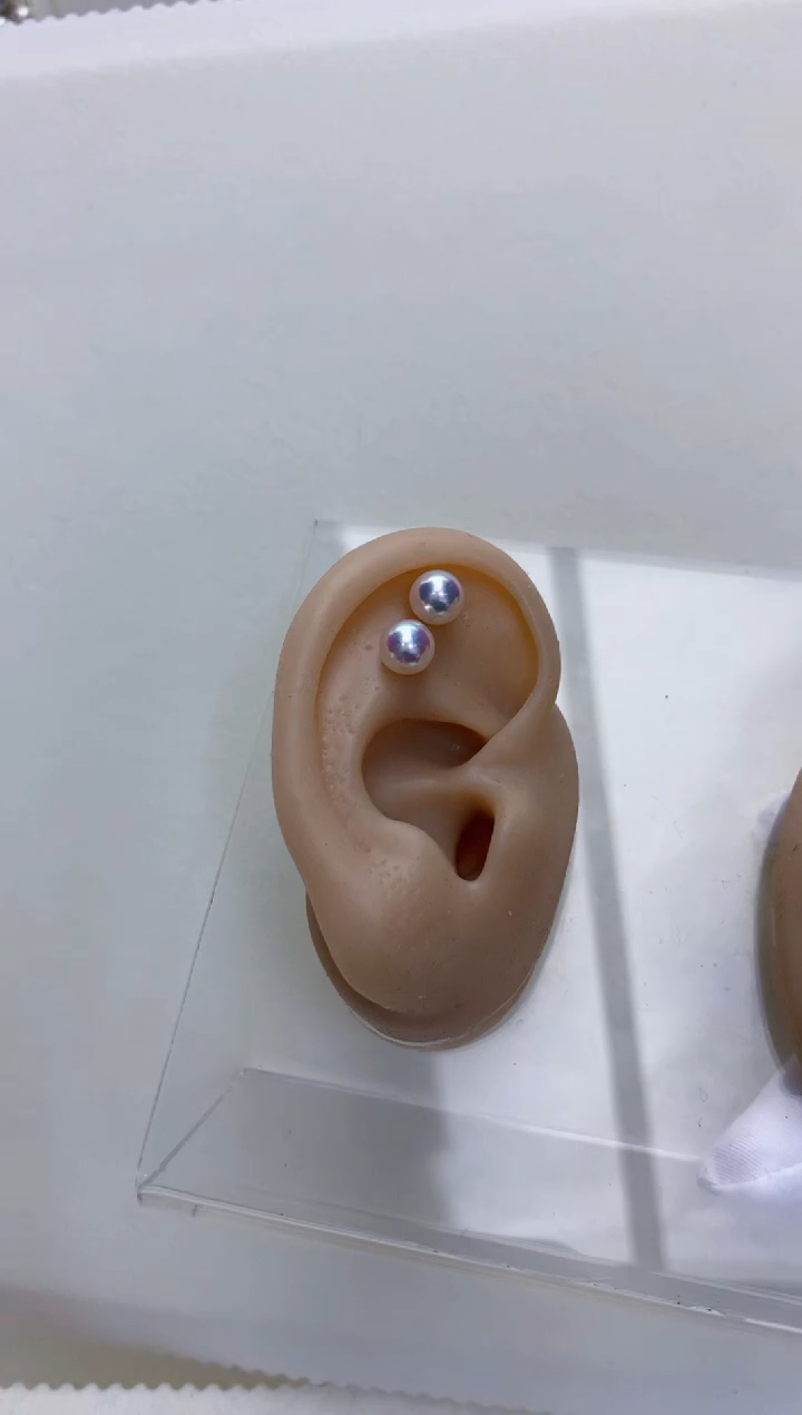 【闪购商品】海水珍珠商品18K金镶嵌6-7素钉定制