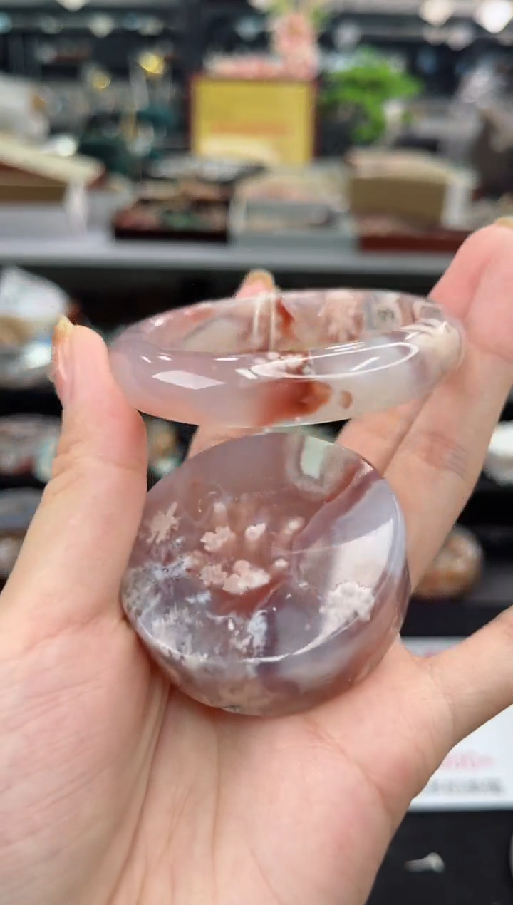 【闪购商品】石英质玉手镯未镶嵌50圈口（赠品镯心）S9283001