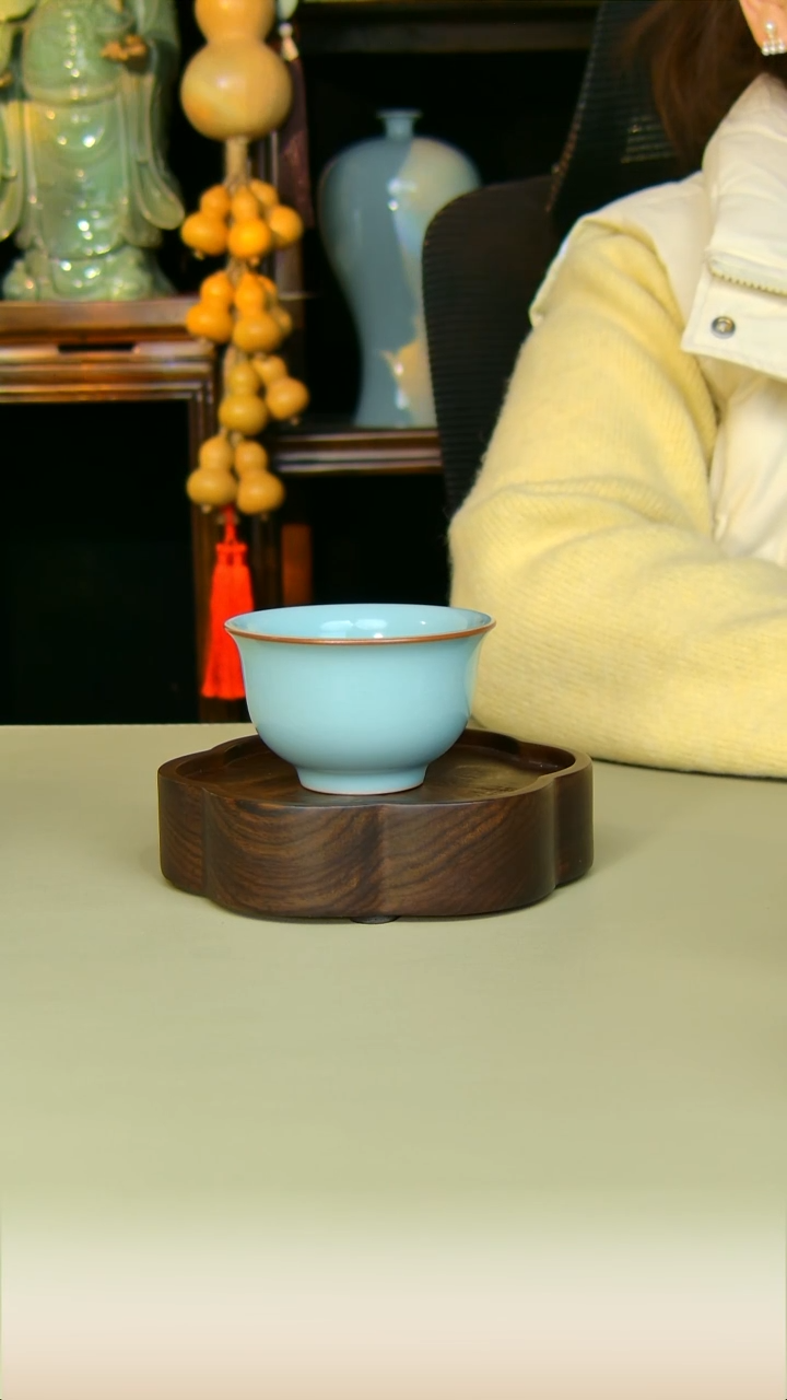 杯子陶大压手杯原矿天青不完美全手工全手工