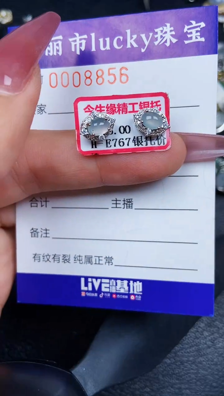 翡翠银S925镶嵌颈饰8856