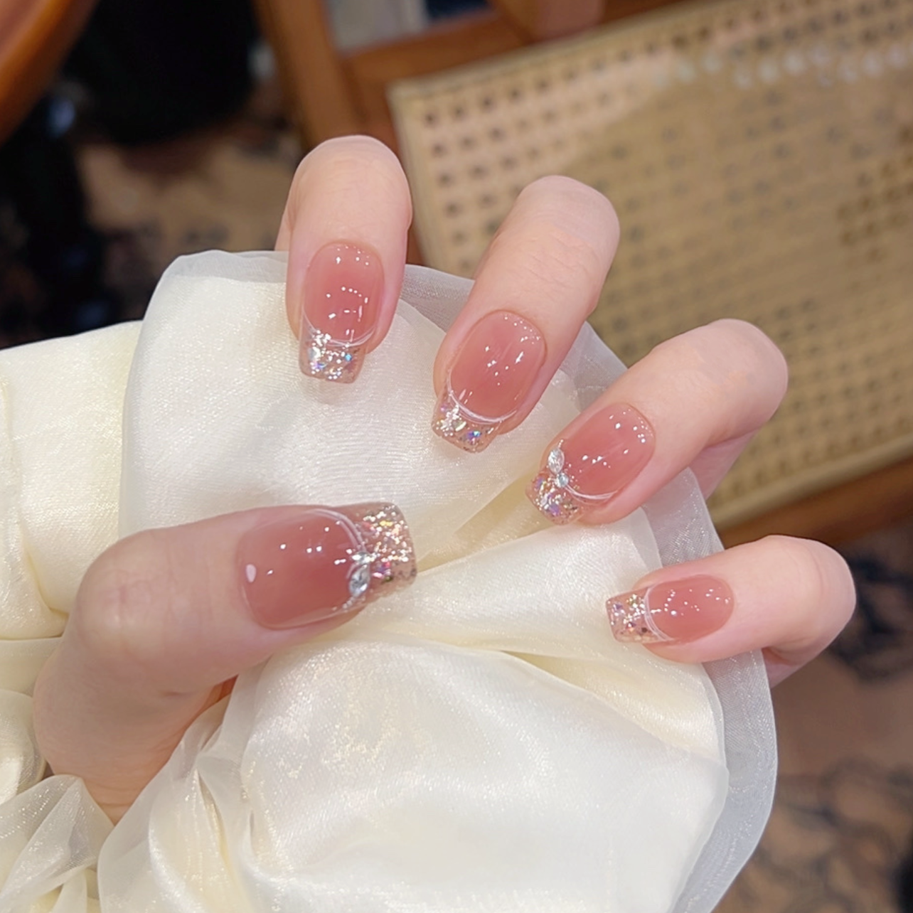 【极致温柔】纯手工定制美甲拆卸穿戴甲10片