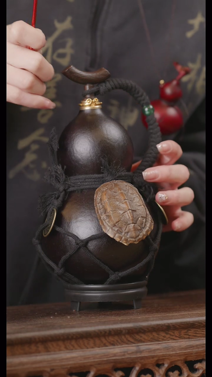 【闪购商品】345号精品天然大漆工艺防渗内胆酒葫芦~