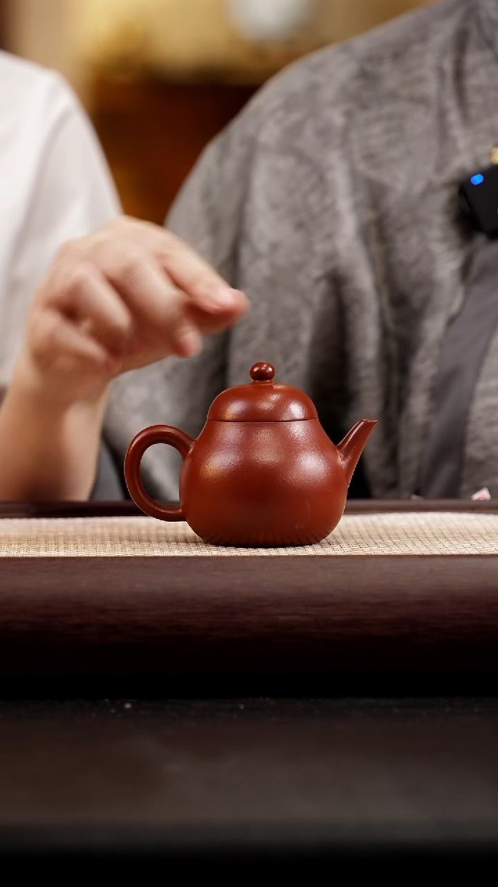 茶壶紫砂朱泥大红袍梨形水平