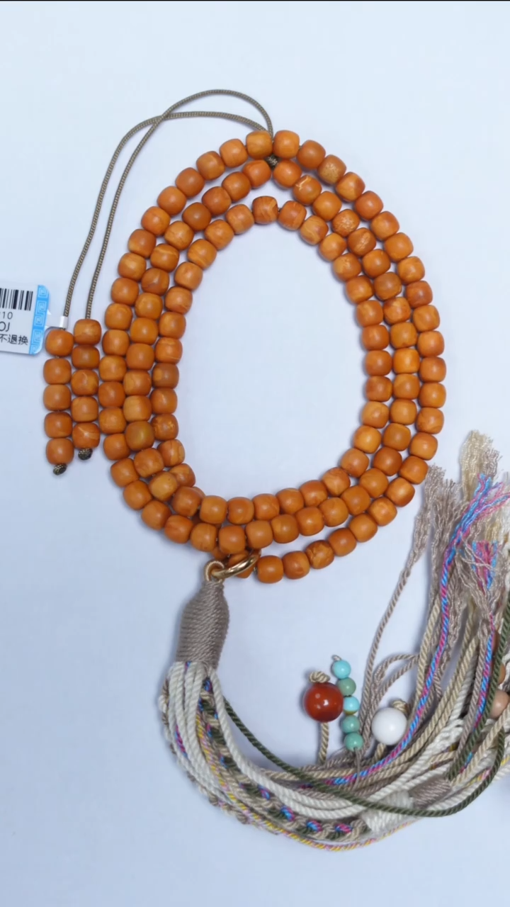 蜜蜡颈饰未镶嵌橘皮老蜡老型项链6mm