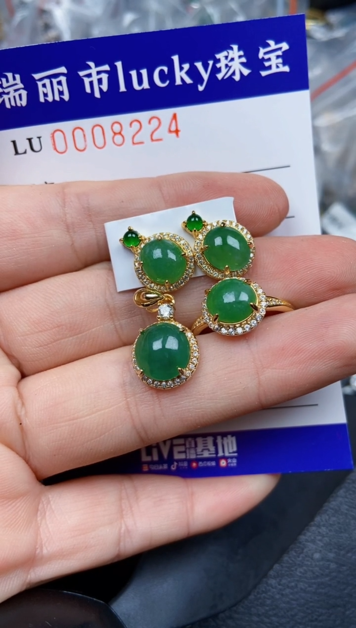 【闪购商品】翡翠颈饰银S925镶嵌8224