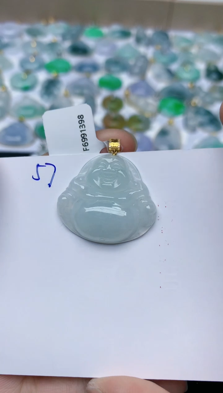 【闪购商品】翡翠颈饰18K金镶嵌天然翡翠A货    57