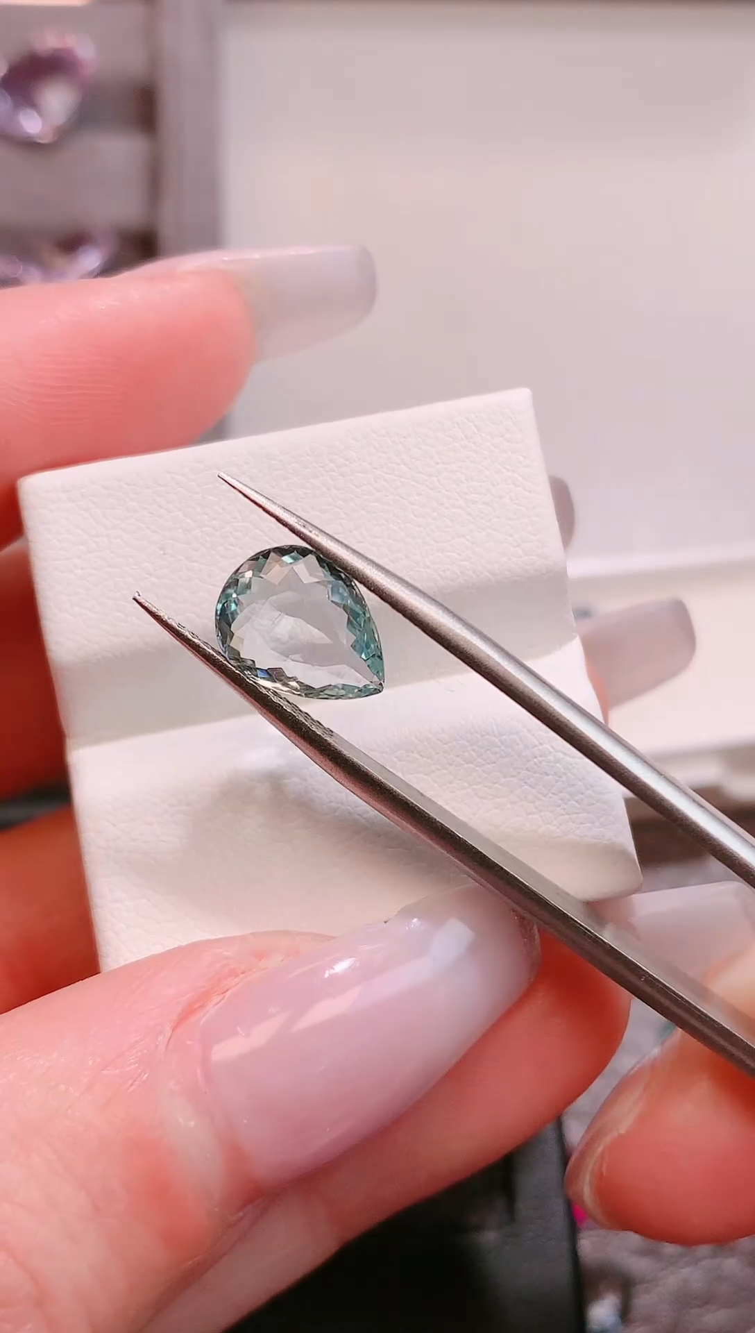 裸石海蓝宝石胖水滴2.24ct