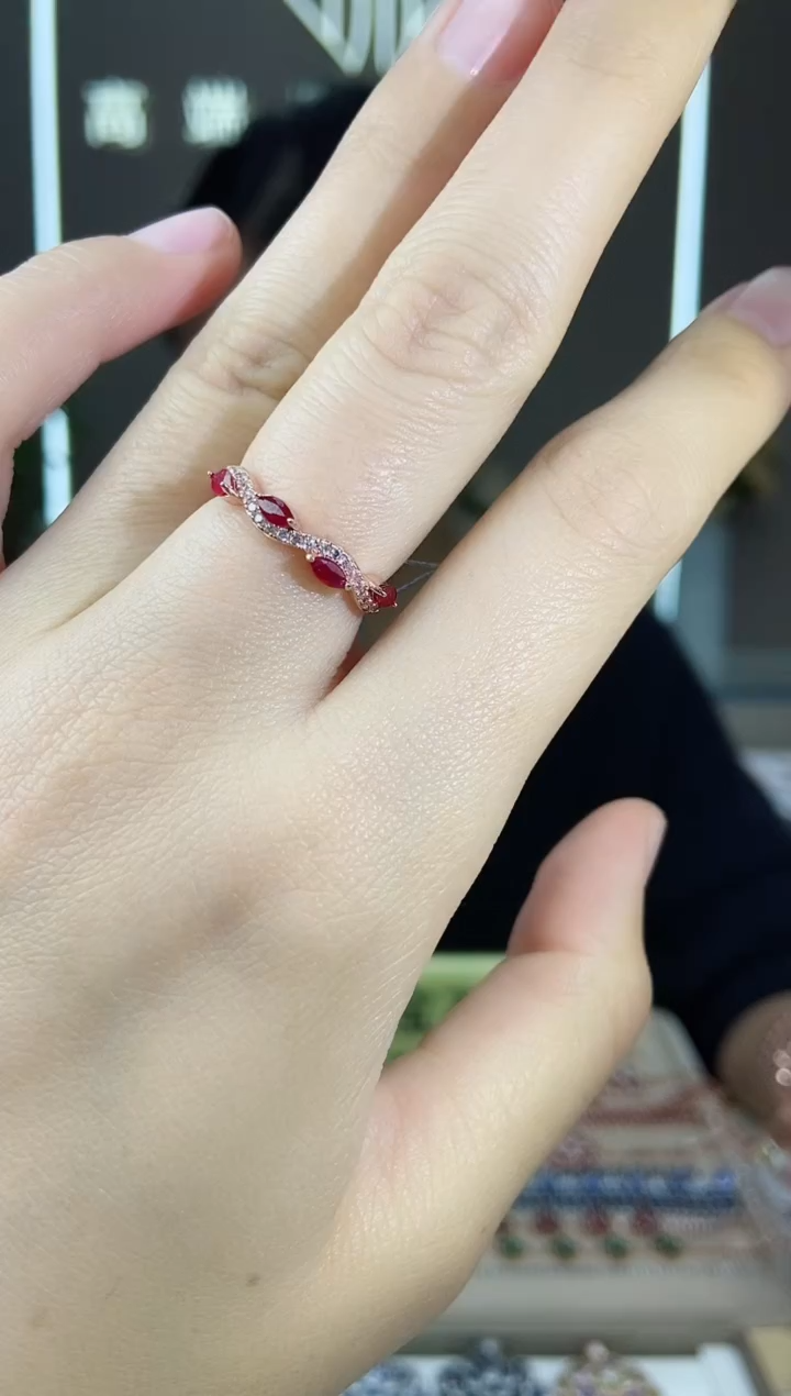 【闪购商品】红宝石手饰银S925镶嵌手饰