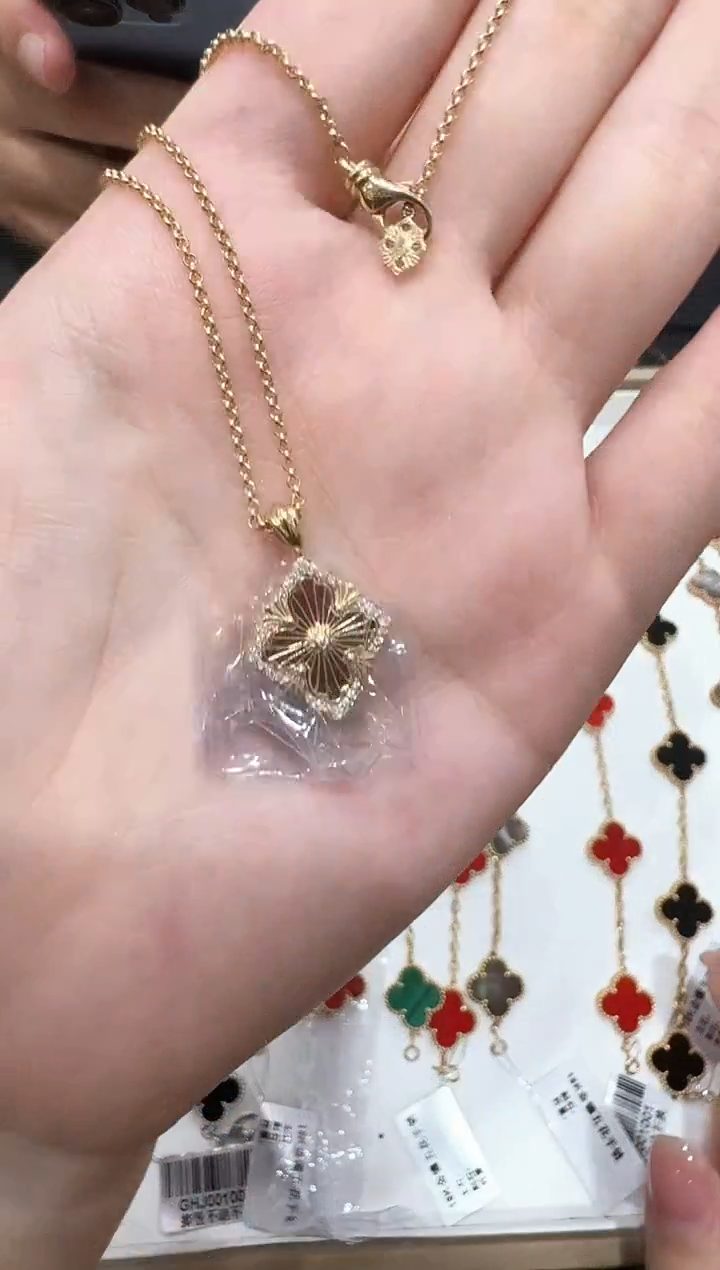 套链18K金镶嵌钻石布布套链BG