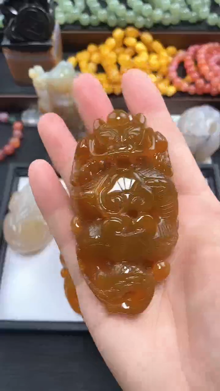 【闪购商品】玛瑙/玉髓龙未镶嵌手把件