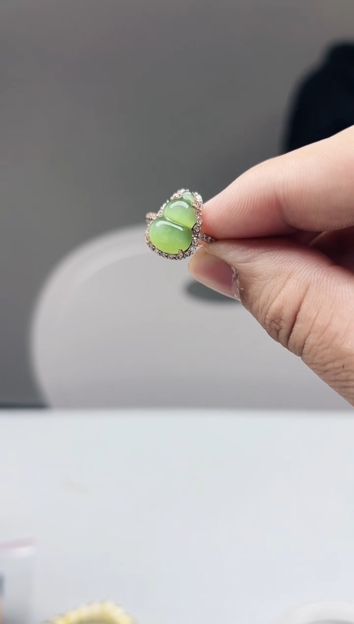 【闪购商品】和田玉戒指银S925镶嵌戒指