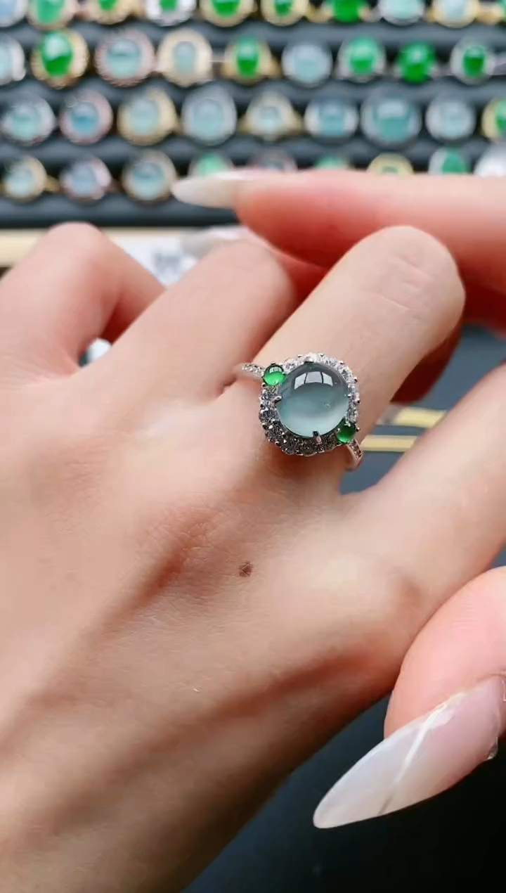 【闪购商品】翡翠戒指银S925镶嵌1111111111111