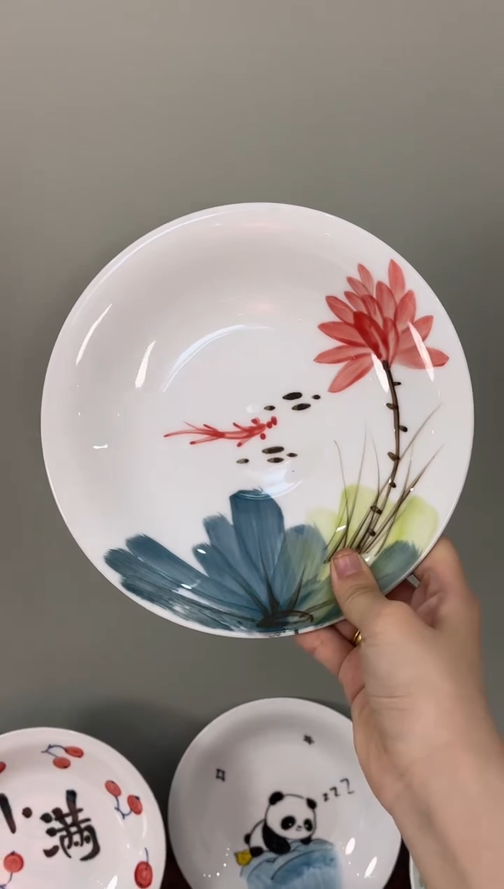 陶瓷景德镇高温釉中彩陶瓷餐具-飞碟盘