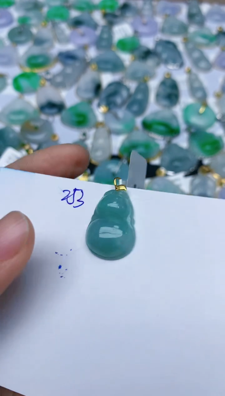 【闪购商品】翡翠颈饰18K金镶嵌天然翡翠A货    