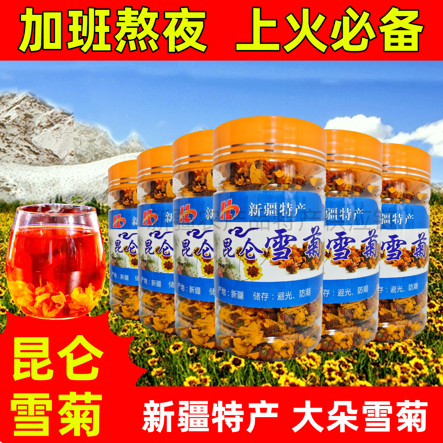 昆仑雪菊耐冲泡新鲜采摘
