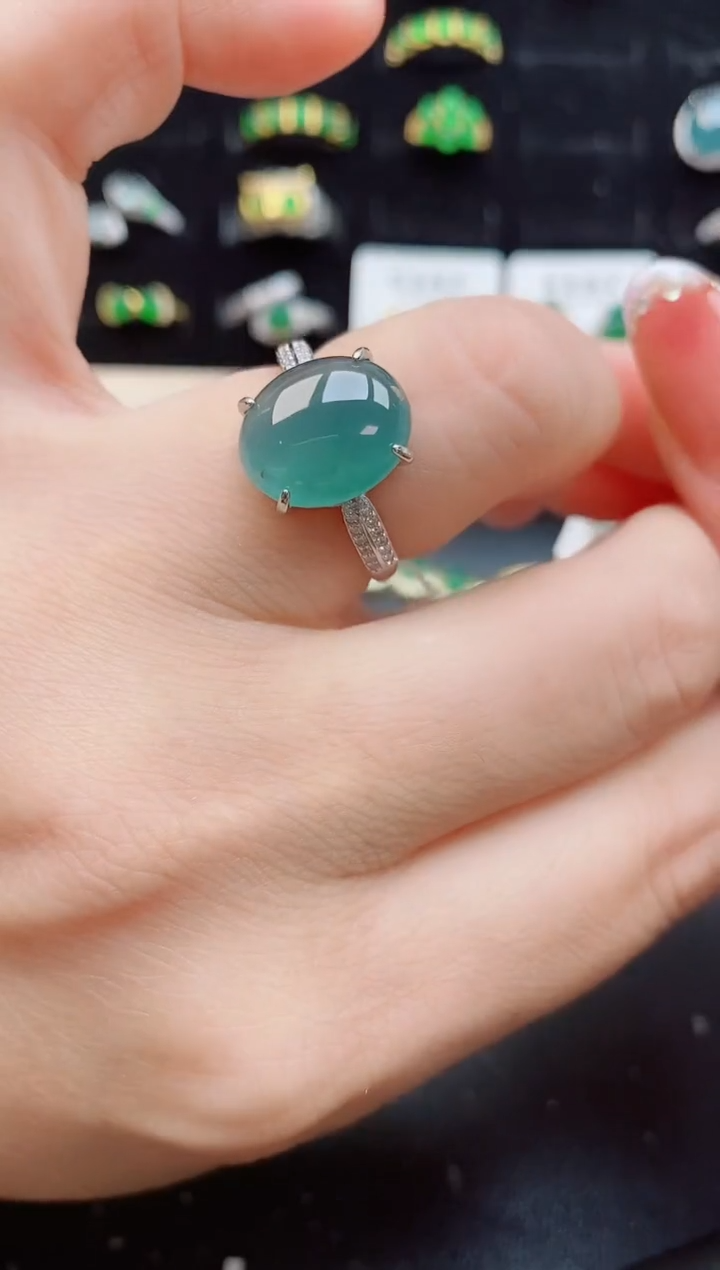【闪购商品】翡翠戒指银S925镶嵌1212