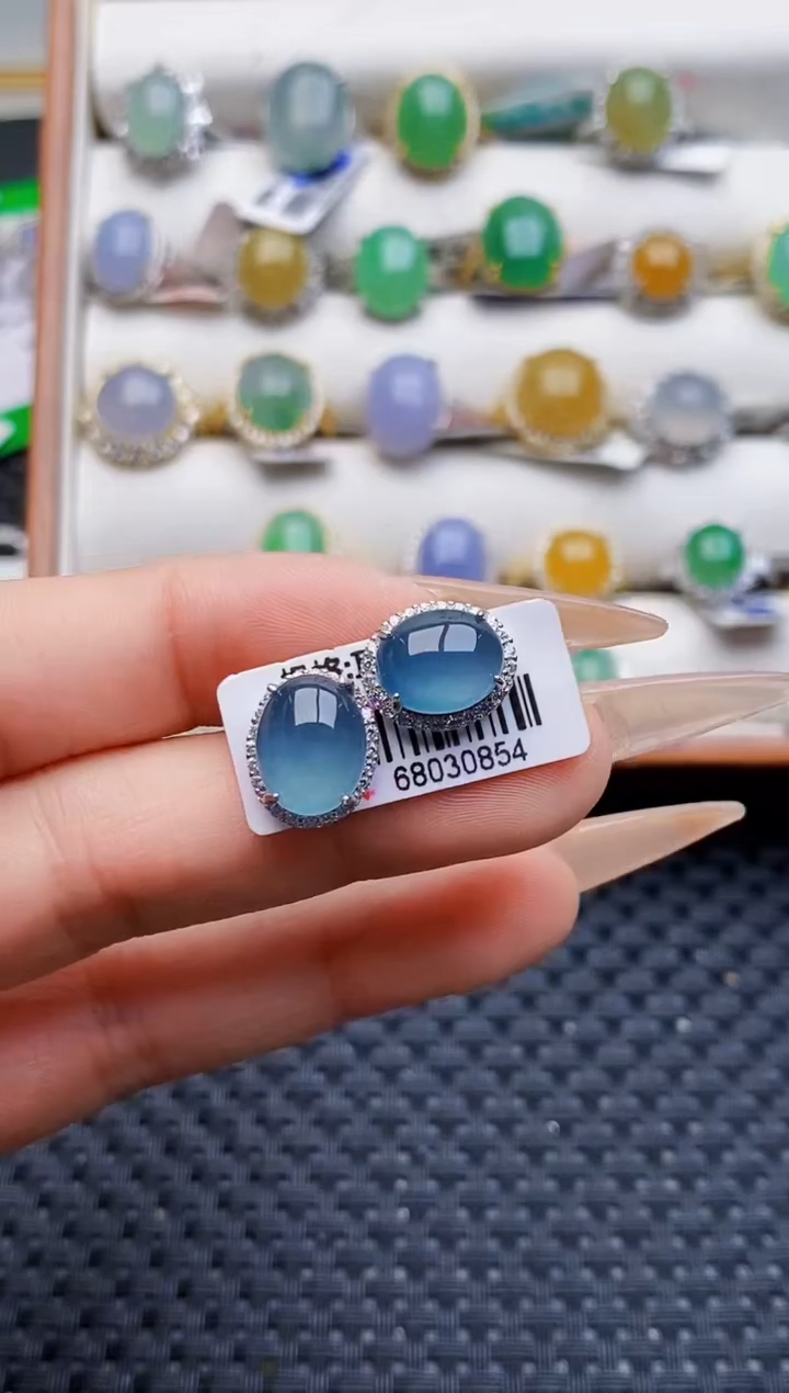 银S925镶嵌戒指翡翠3228